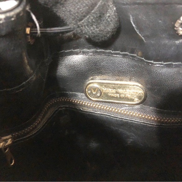 Authentic Valentino By Mario Valentino Black Leather Bucket Bag - Picture 6 of 11